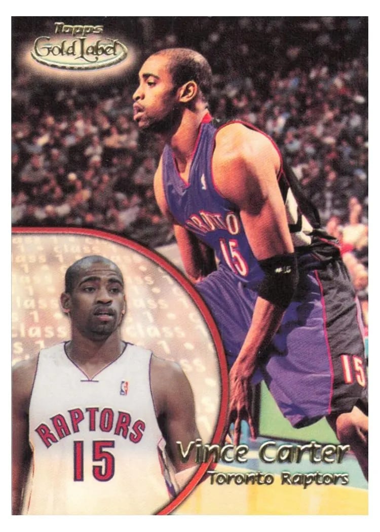 Vince Carter 2000 Topps Gold Label Class 1 card