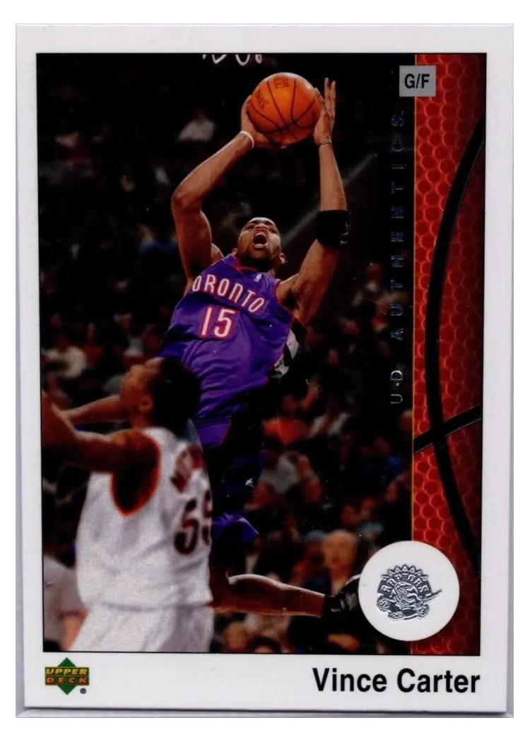 2002 Upper Deck Authentics Vince Carter #82 card
