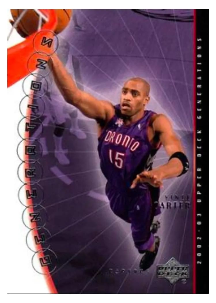 2002 Upper Deck Generations Vince Carter #45 card