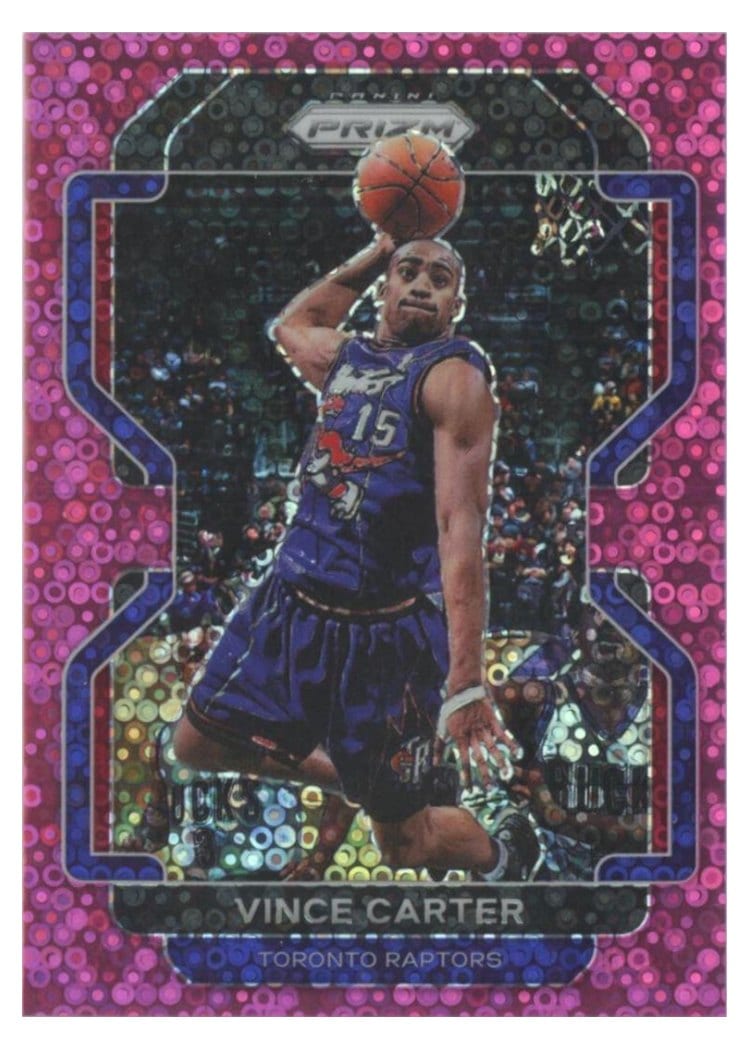 2021-22 Panini Prizm Base Set Vince Carter Fast Break Pink Prizm #246 card