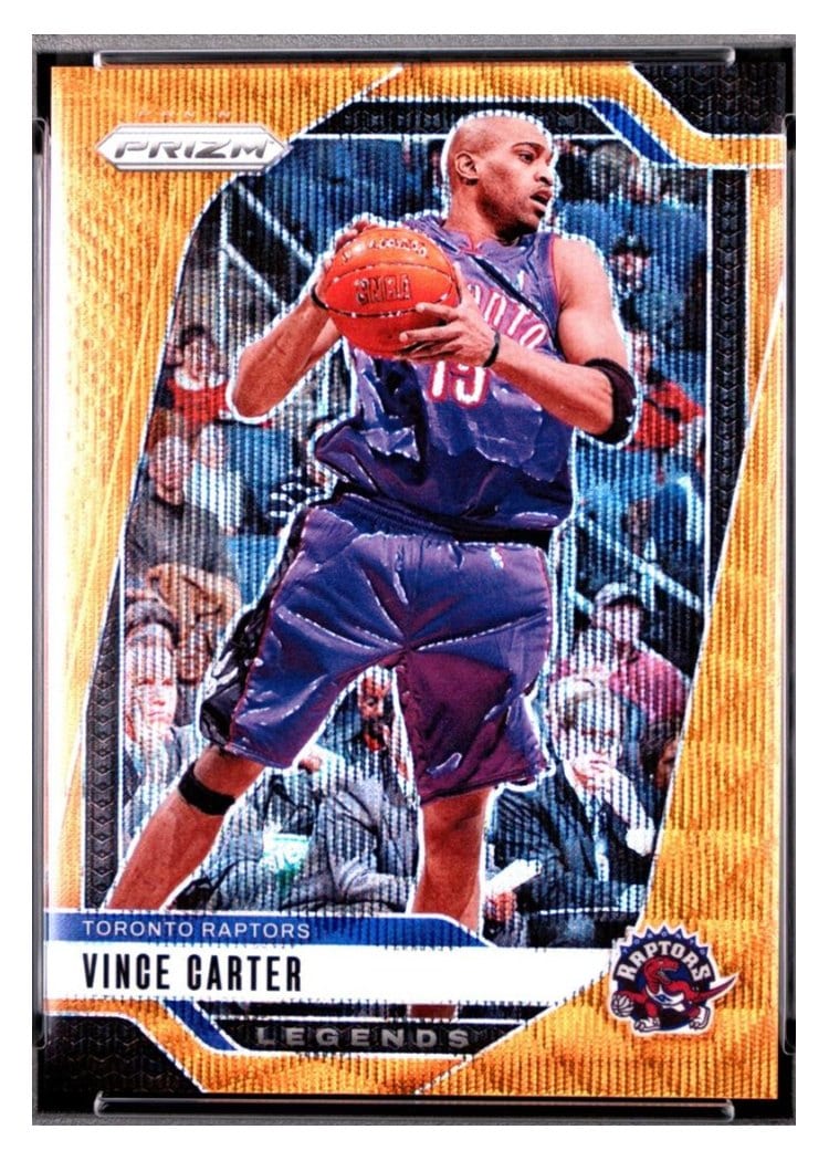 2024-25 Panini Prizm Base Set Vince Carter Wave Orange #295 card