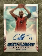 2024-25 Topps Chrome Sky-Light Signatures Vince Carter #SLS-VC card