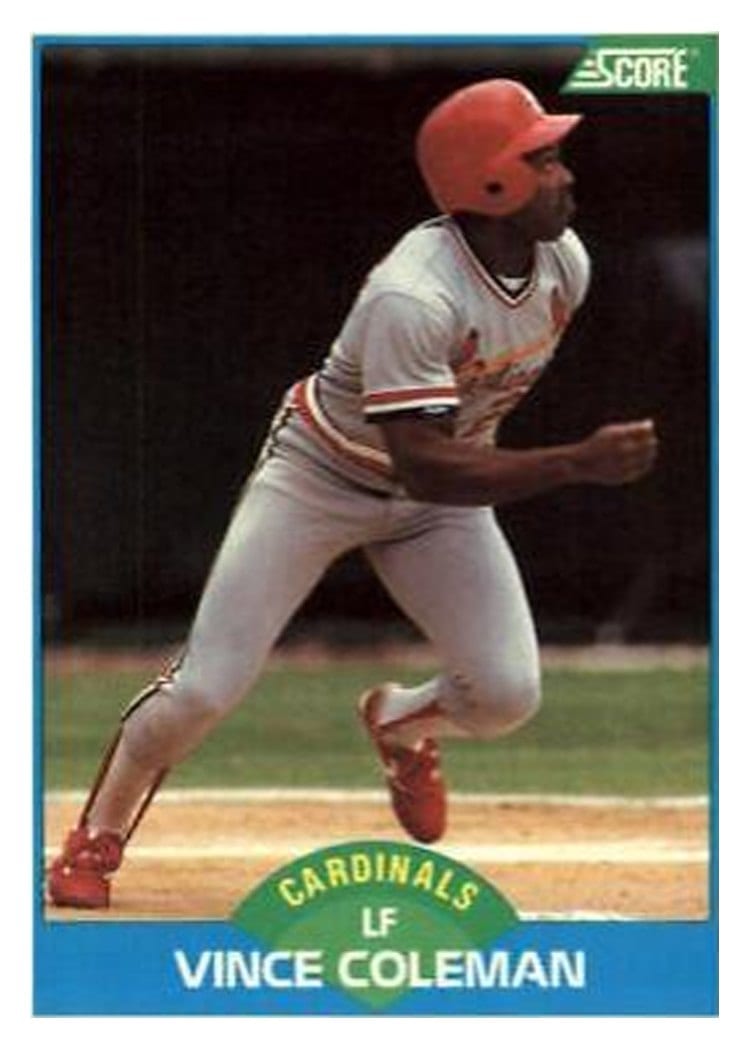 1989 Score Vince Coleman #155 card