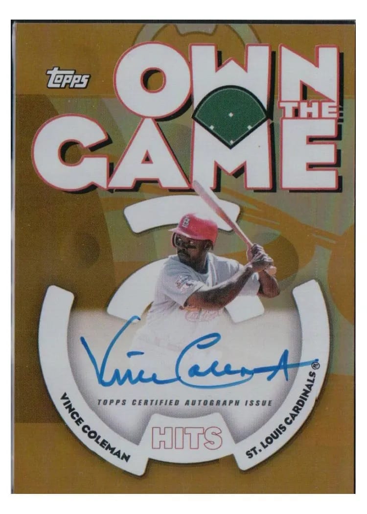 2024 Topps Archives 2006 Topps Baseball Own the Game Autographs Vince Coleman #06OGA-VC card