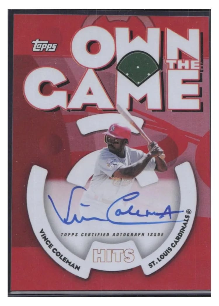 2024 Topps Archives 2006 Topps Baseball Own the Game Autographs Vince Coleman #06OGA-VC card