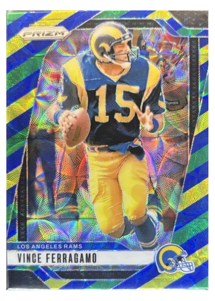 2024 Panini Prizm Base Set Vince Ferragamo Choice Blue Yellow Green #174 card