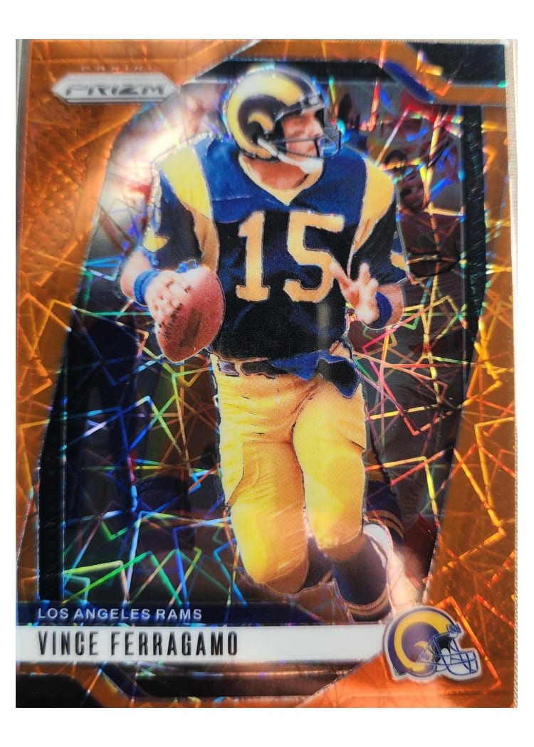 2024 Panini Prizm Base Set Vince Ferragamo Orange Lazer #174 card