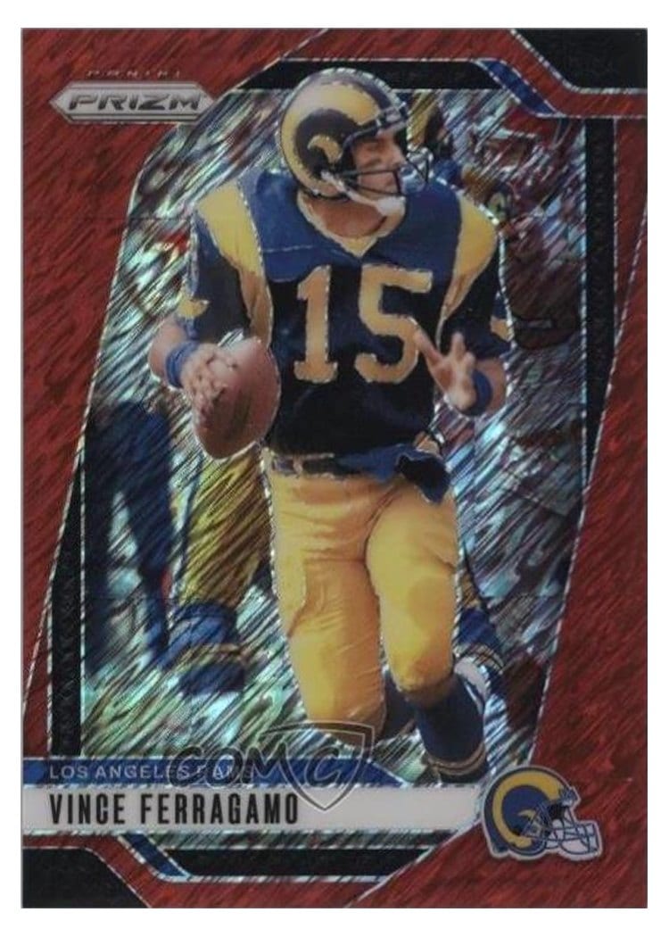2024 Panini Prizm Base Set Vince Ferragamo Red Shimmer #174 card