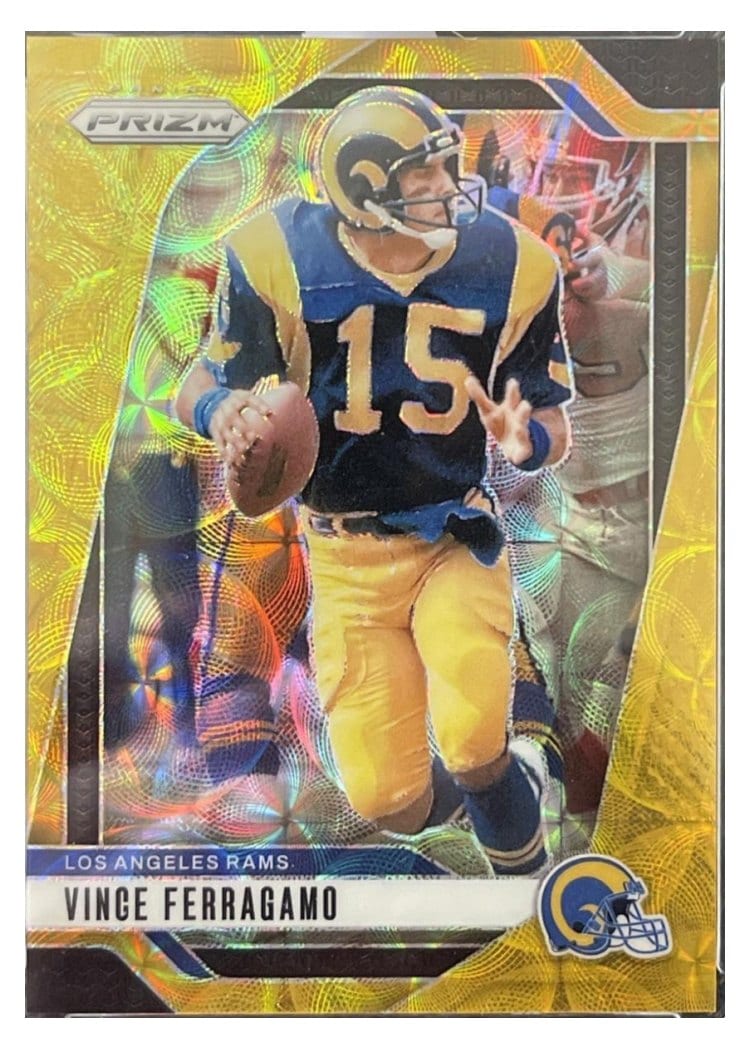 2024 Panini Prizm Base Set Vince Ferragamo Gold Shimmer #174 card