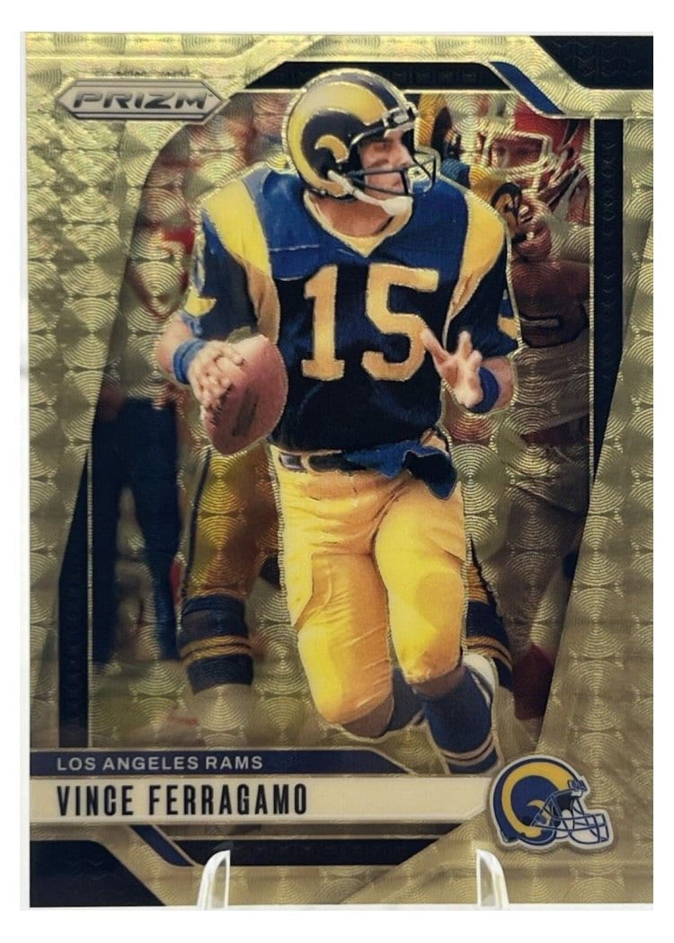 2024 Panini Prizm Base Set Vince Ferragamo Gold Vinyl #174 card