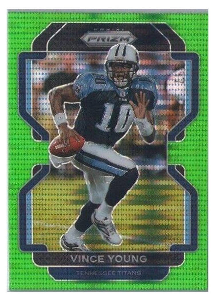 2021 Panini Prizm Base Set Vince Young Green Shimmer #9 card