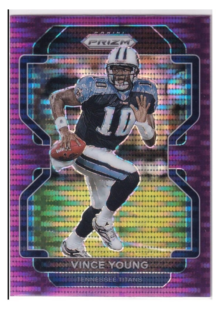 2021 Panini Prizm Base Set Vince Young Purple Pulsar Prizm #9 card