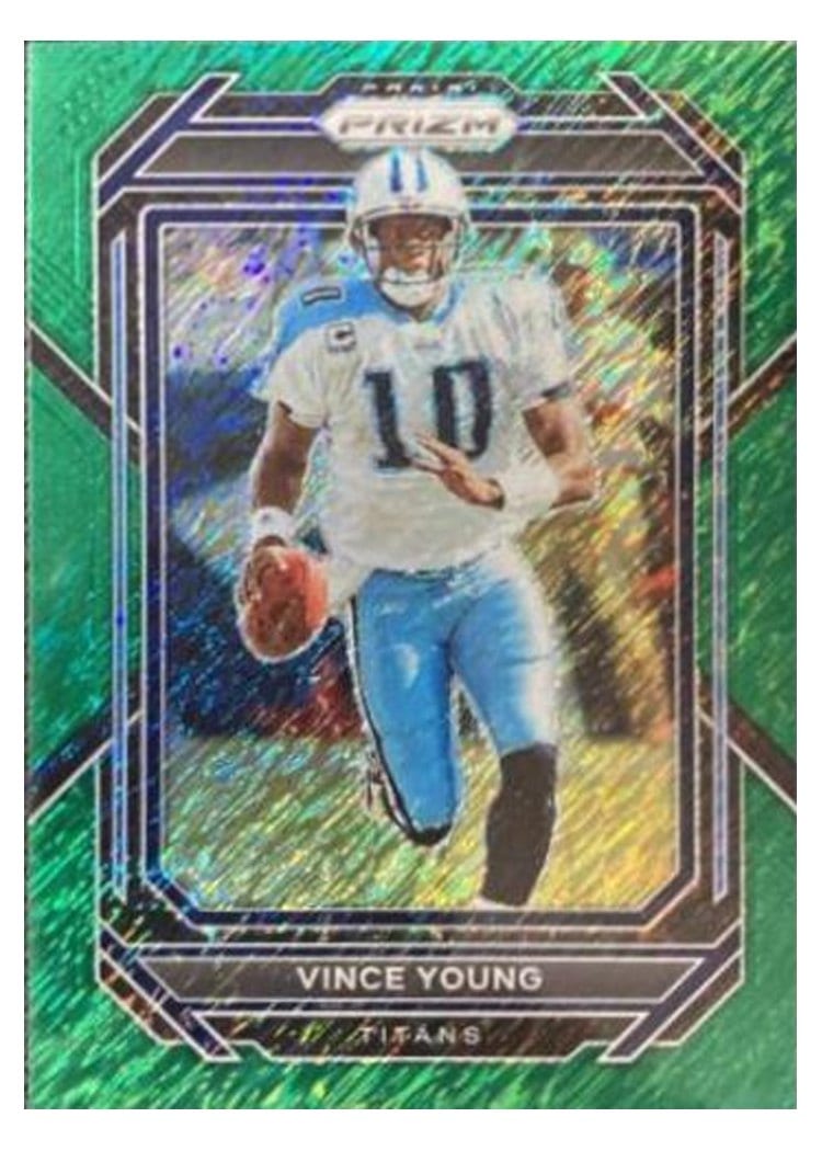 2022 Panini Prizm Base Set Vince Young Green Shimmer #290 card