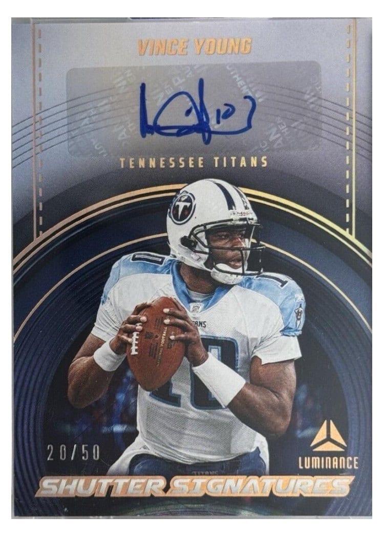 2024 Panini Luminance Shutter Signatures Vince Young #SS-VYG