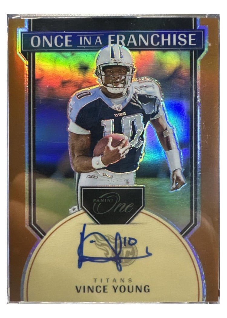 2024 Panini One Once in a Franchise Autographs Vince Young Bronze Once in a Franchise Autograph #345 card