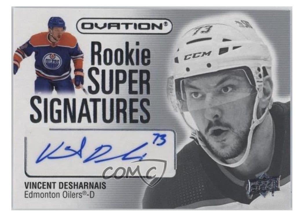 2023-24 Upper Deck Ovation Rookie Super Signatures Vincent Desharnais #RSS-VD card