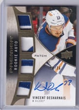 2023-24 Upper Deck Premier 2023 Premier Rookie Autograph Jersey Vincent Desharnais #PRA-VD card