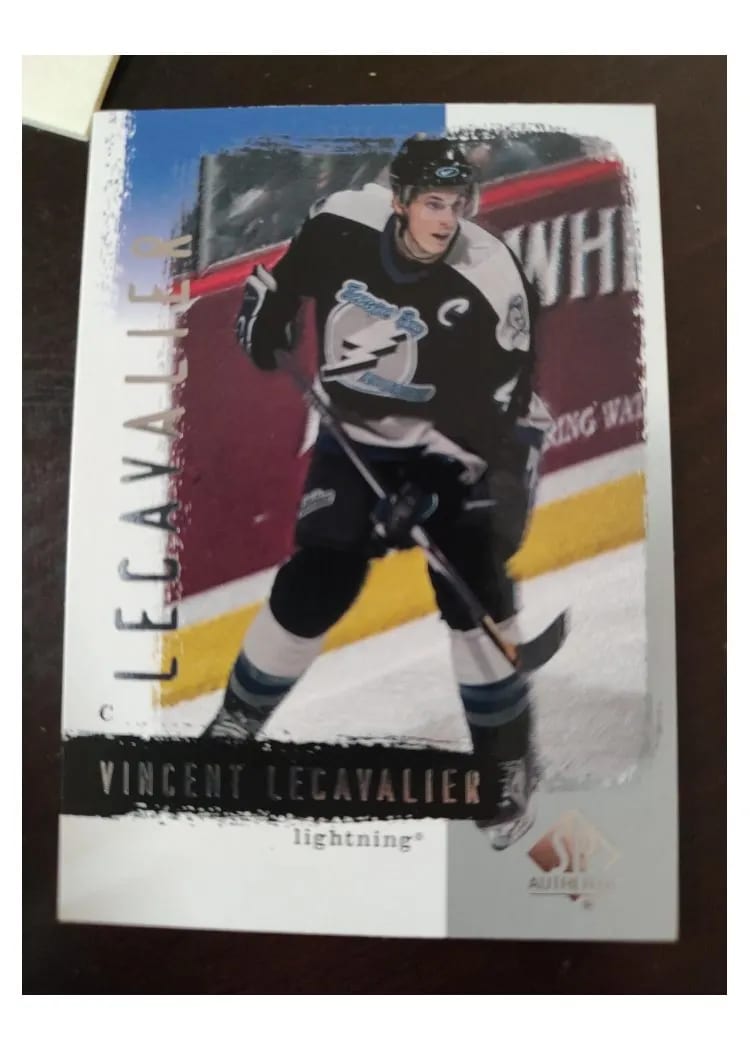 2001 SP Authentic Vincent Lecavalier #80 card