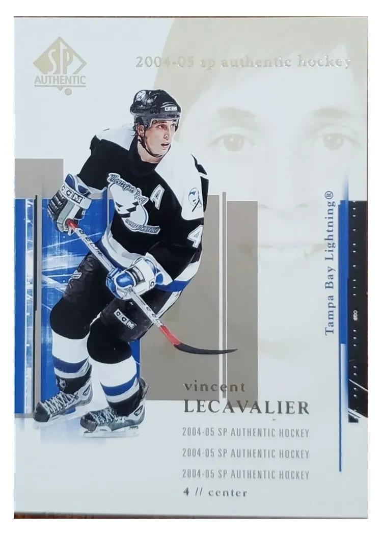 2004 SP Authentic Vincent LeCavalier #82 card