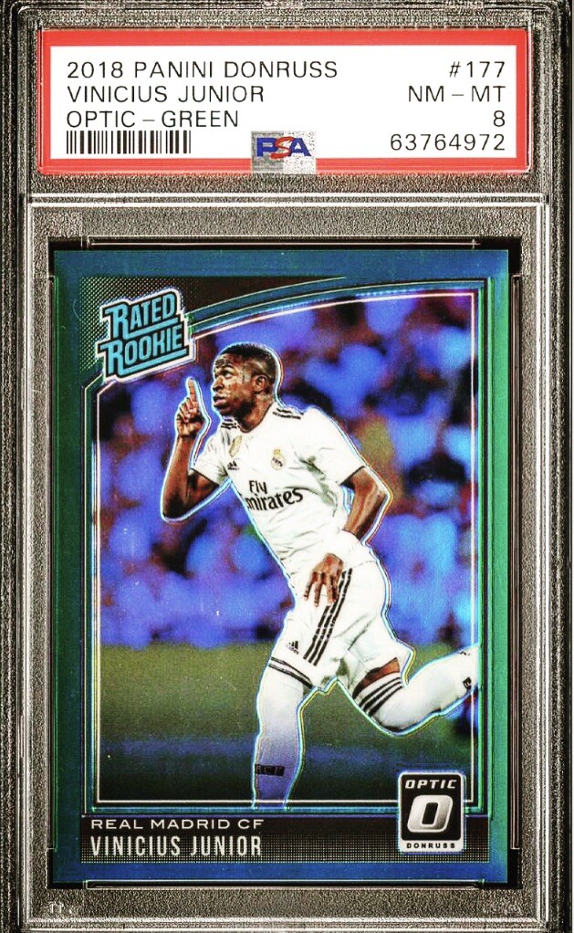 2018 Panini Donruss Vinicius Junior Optic Green #177 card