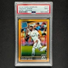 2018 Panini Donruss Vinicius Junior Optic Orange #177 card