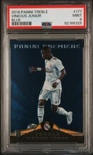 2018 Panini Treble Vinicius Junior Blue #177 card