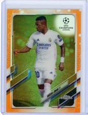 2020 Topps Chrome UEFA Champions League Vinicius Junior Orange #89 card