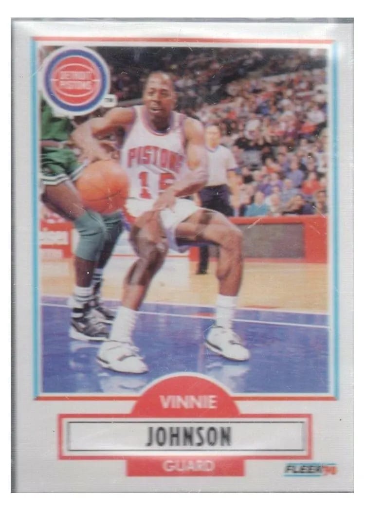 1990 Fleer Vinnie Johnson #57 card
