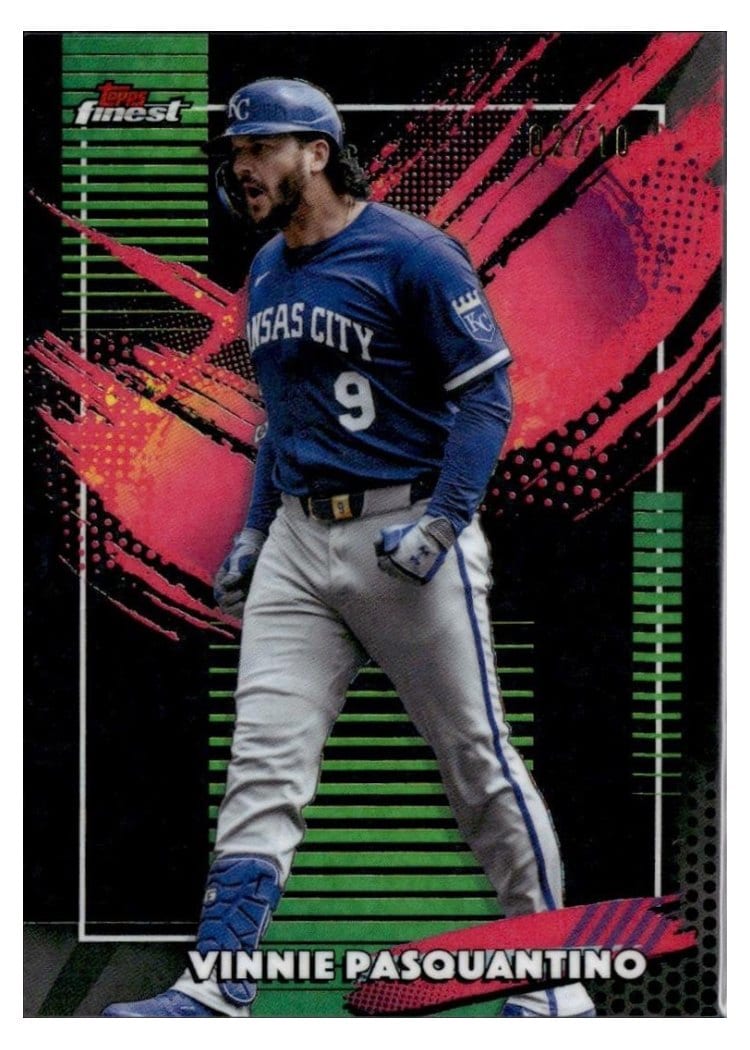 2026 Topps Finest Vinnie Pasquantino Black Mini Diamond Refractor #244 card