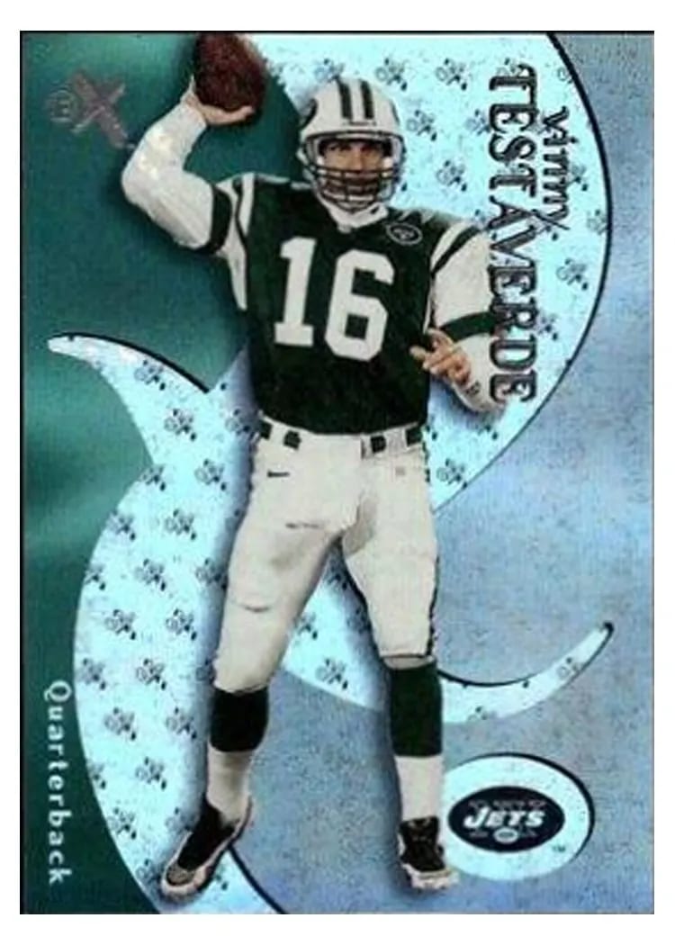 2000 Fleer E X Vinny Testaverde #6 card