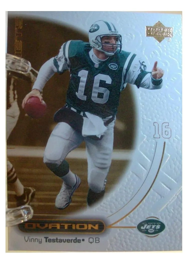 2000 Upper Deck Ovation Vinny Testaverde #40 card