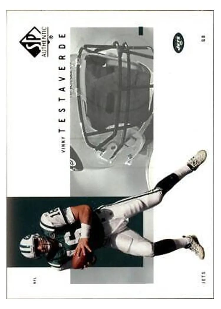 2001 SP Authentic Vinny Testaverde #62 card