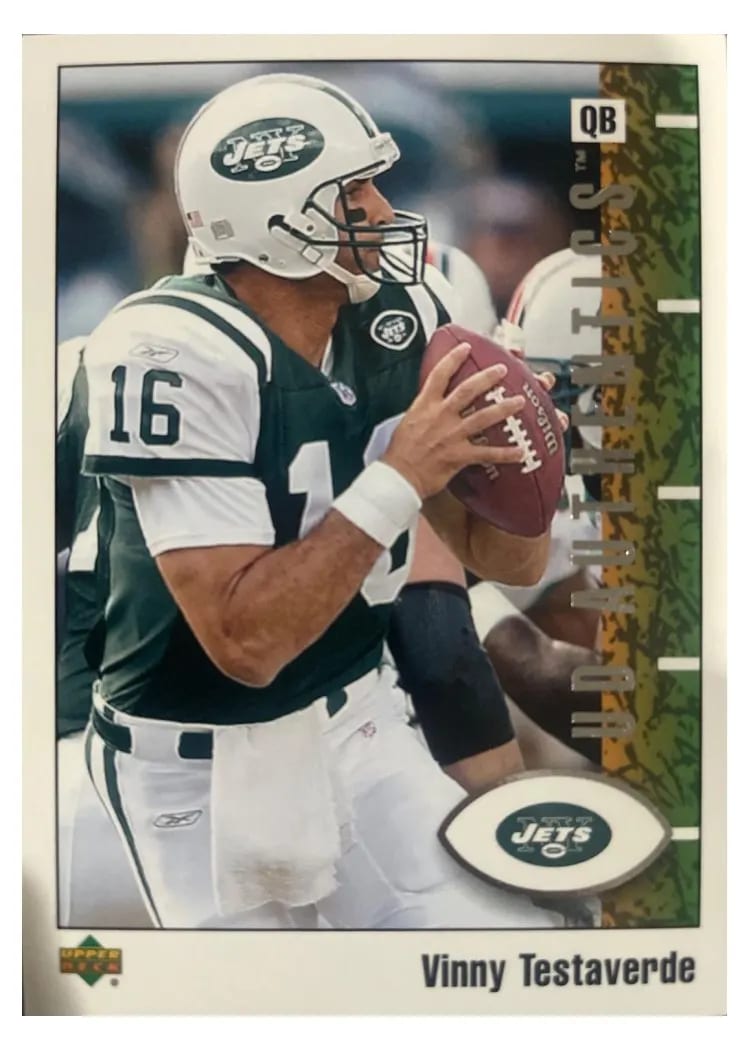 2002 Upper Deck Authentics Vinny Testaverde #61 card