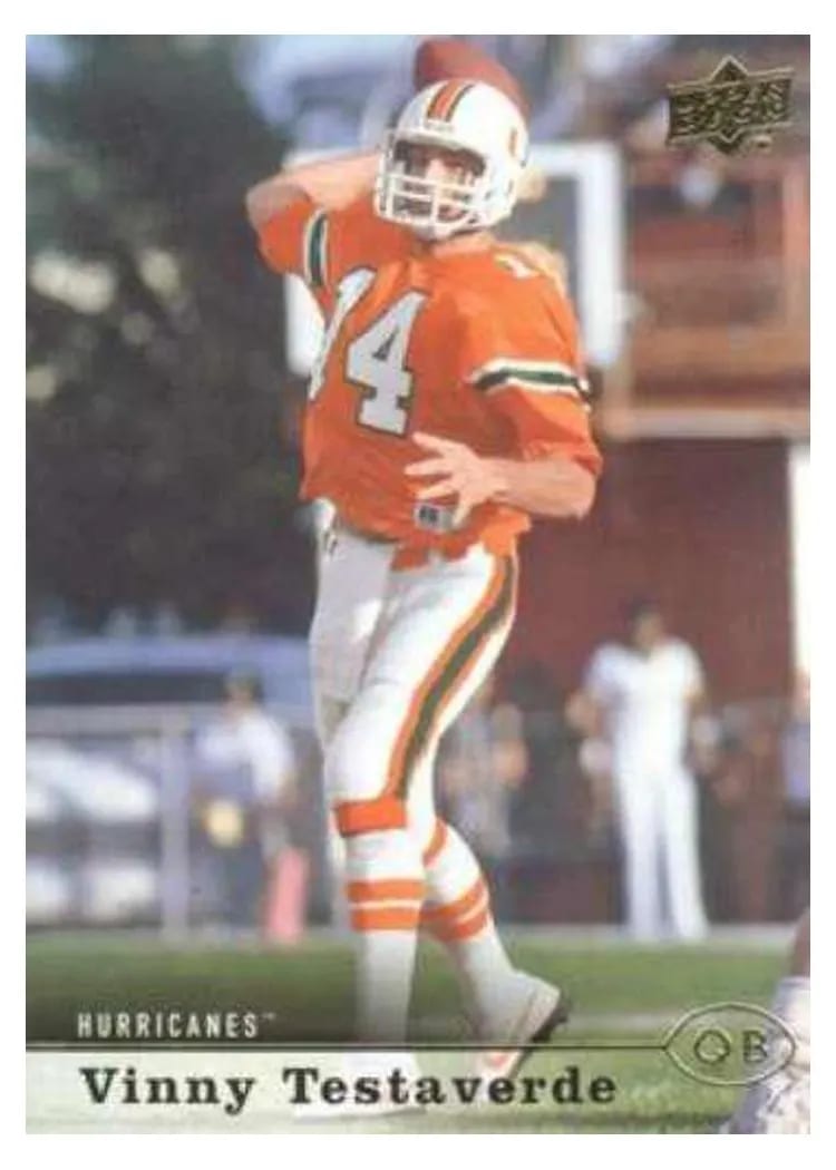 2013 Upper Deck Vinny Testaverde #1 card