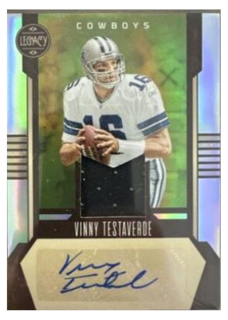 2023 Panini Legacy Legacy Patch Autographs Silver Vinny Testaverde #LPA-VT card