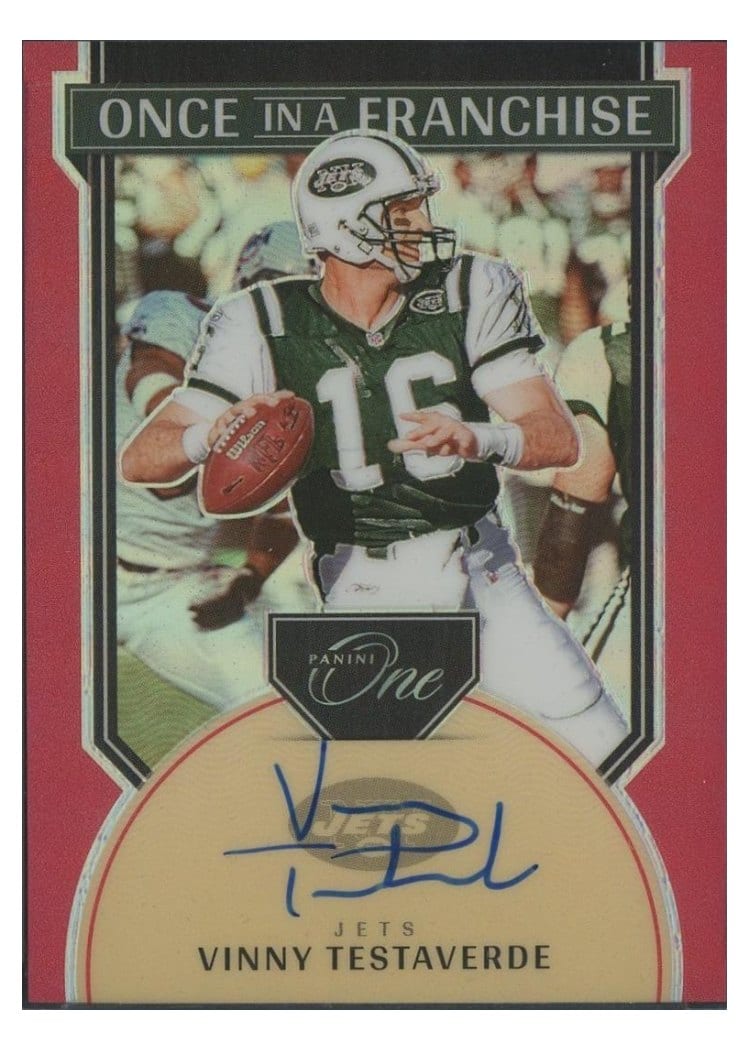 2024 Panini One Once in a Franchise Autographs Vinny Testaverde #346 card