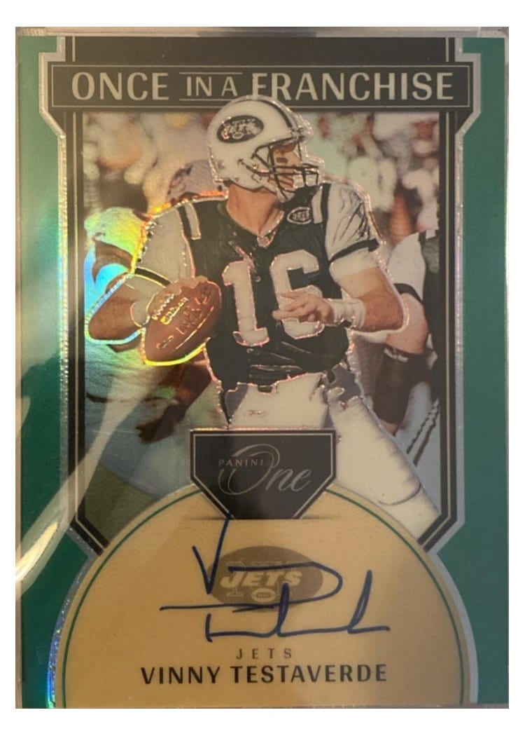 2024 Panini One Once in a Franchise Autographs Vinny Testaverde #346 card