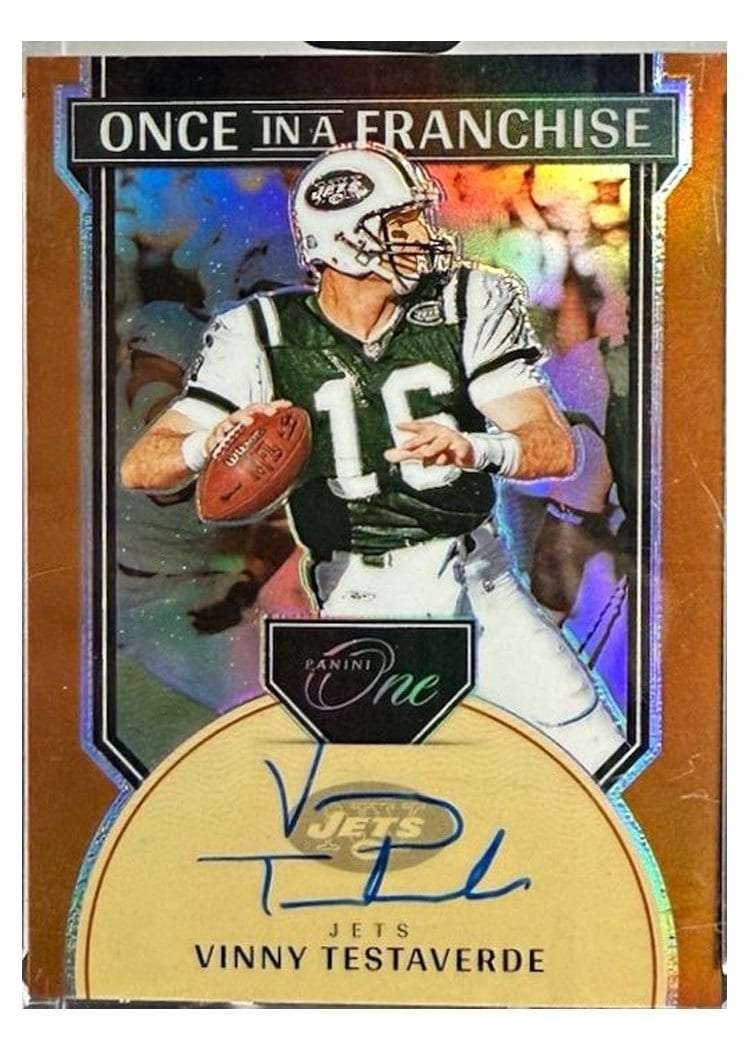 2024 Panini One Once in a Franchise Autographs Vinny Testaverde #346 card