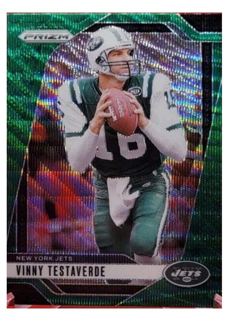 2024 Panini Prizm Base Set Vinny Testaverde Green Wave #229 card