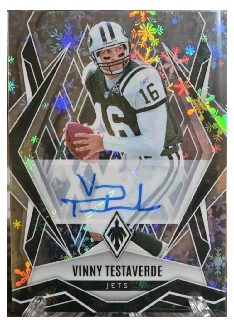 2025 Panini Phoenix Base Set Vinny Testaverde Winter Autograph #65 card