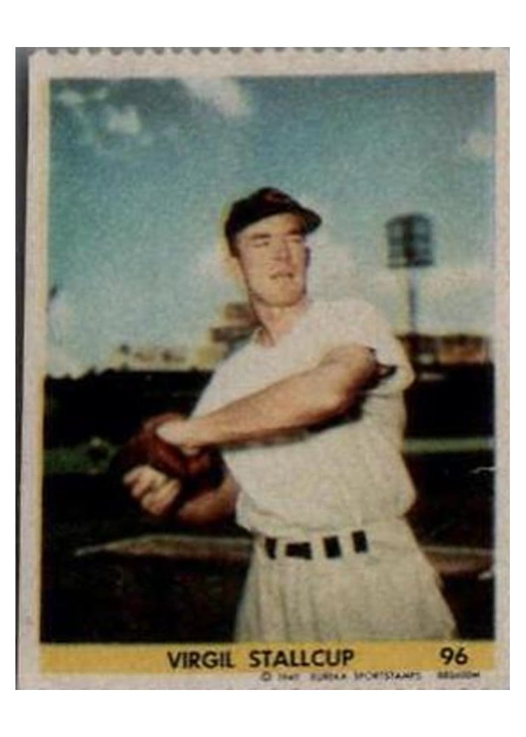 1949 Eureka Sportstamps Virgil Stallcup #96 card