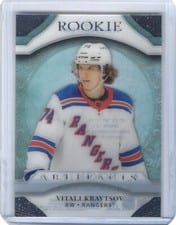 2021-22 Upper Deck Artifacts 2020-21 Update - Clear Cut Rookies Vitali Kravtsov #218 card