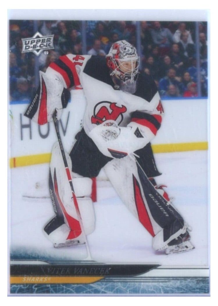 2024-25 Upper Deck Base Set Vitek Vanecek Clear Cut #387 card