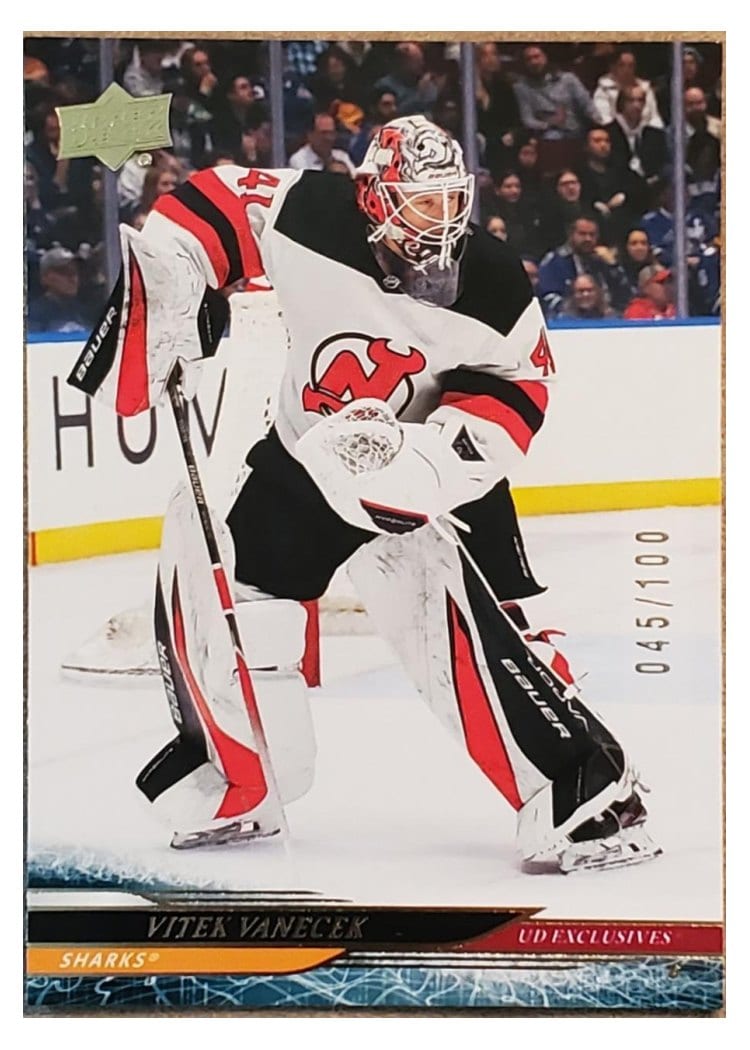 2024-25 Upper Deck Base Set Vitek Vanecek #387 card