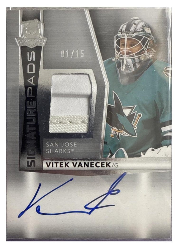 2024-25 Upper Deck The Cup Signature Pads Vitek Vanecek #SM-VV card