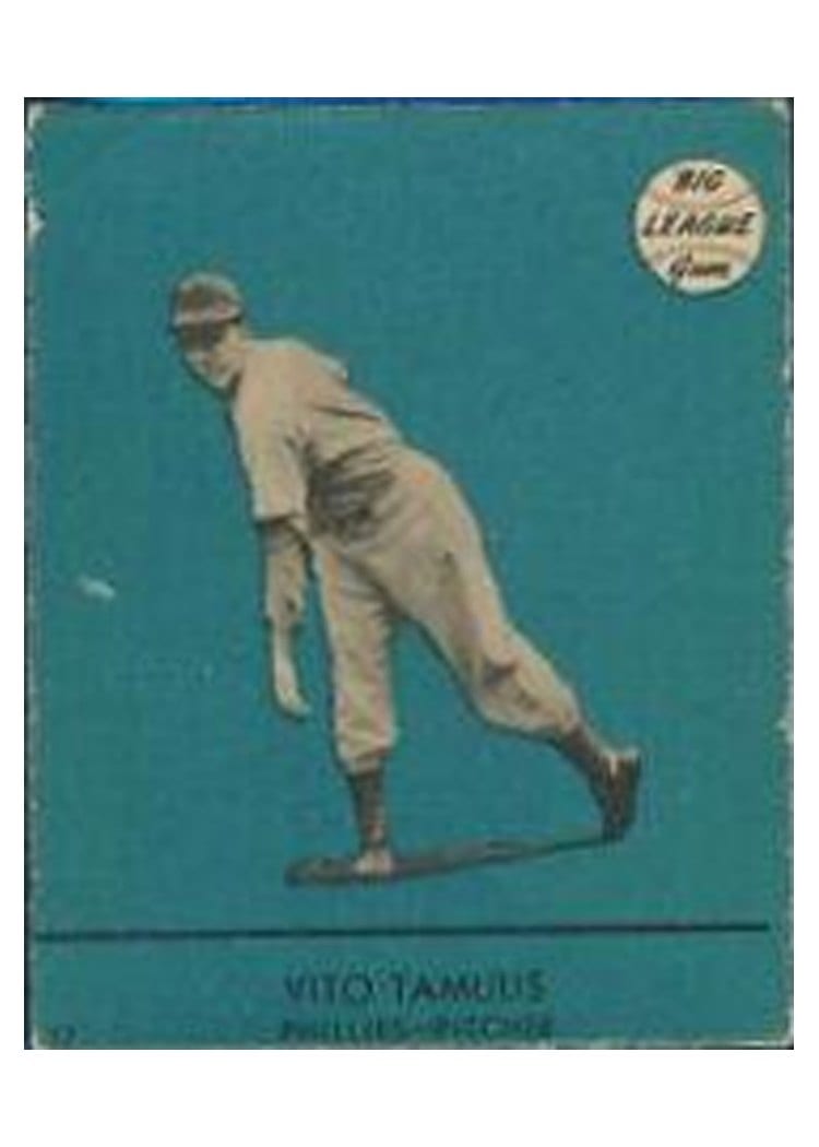 1941 Goudey Vito Tamulis #17 card
