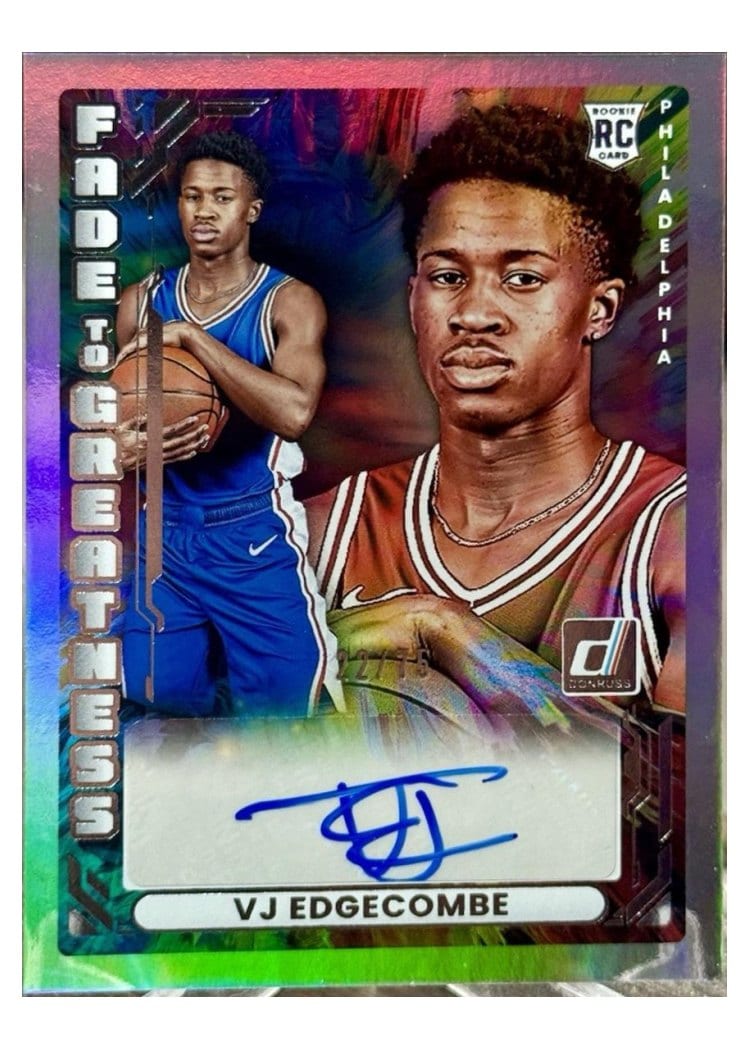 2025-26 Donruss Fade to Greatness VJ Edgecombe #3 card
