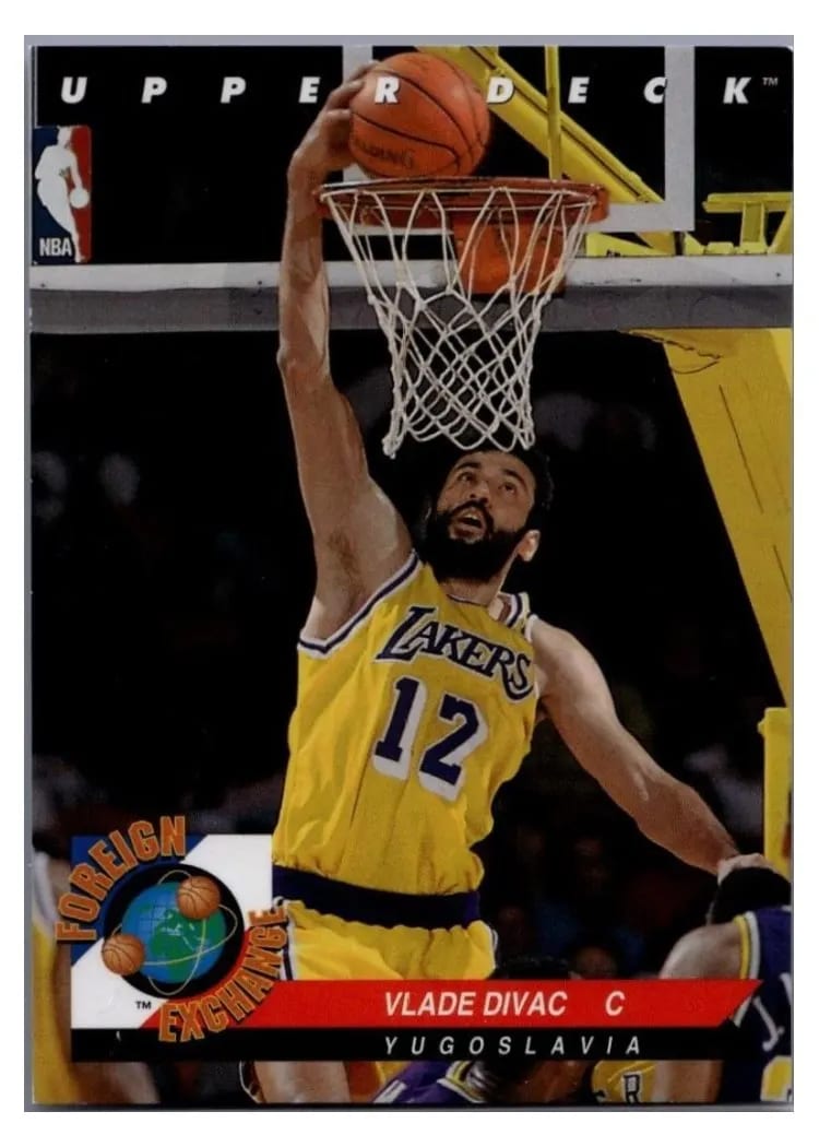 1992 Upper Deck Foreign Exchange Vlade Divac #FE2 card