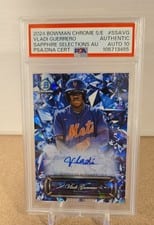 2024 Bowman Chrome Sapphire Edition Selections Autographs Vladi Guerrero #SSA-VG card