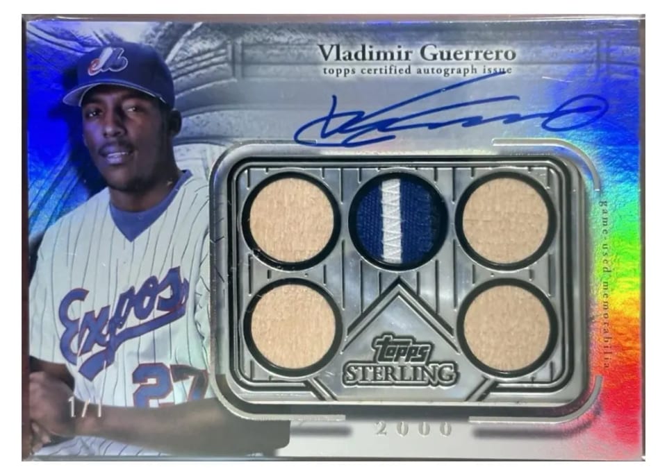 2025 Topps Sterling Seasons Relic Autograph Vladimir Guerrero #SSA-VGU card